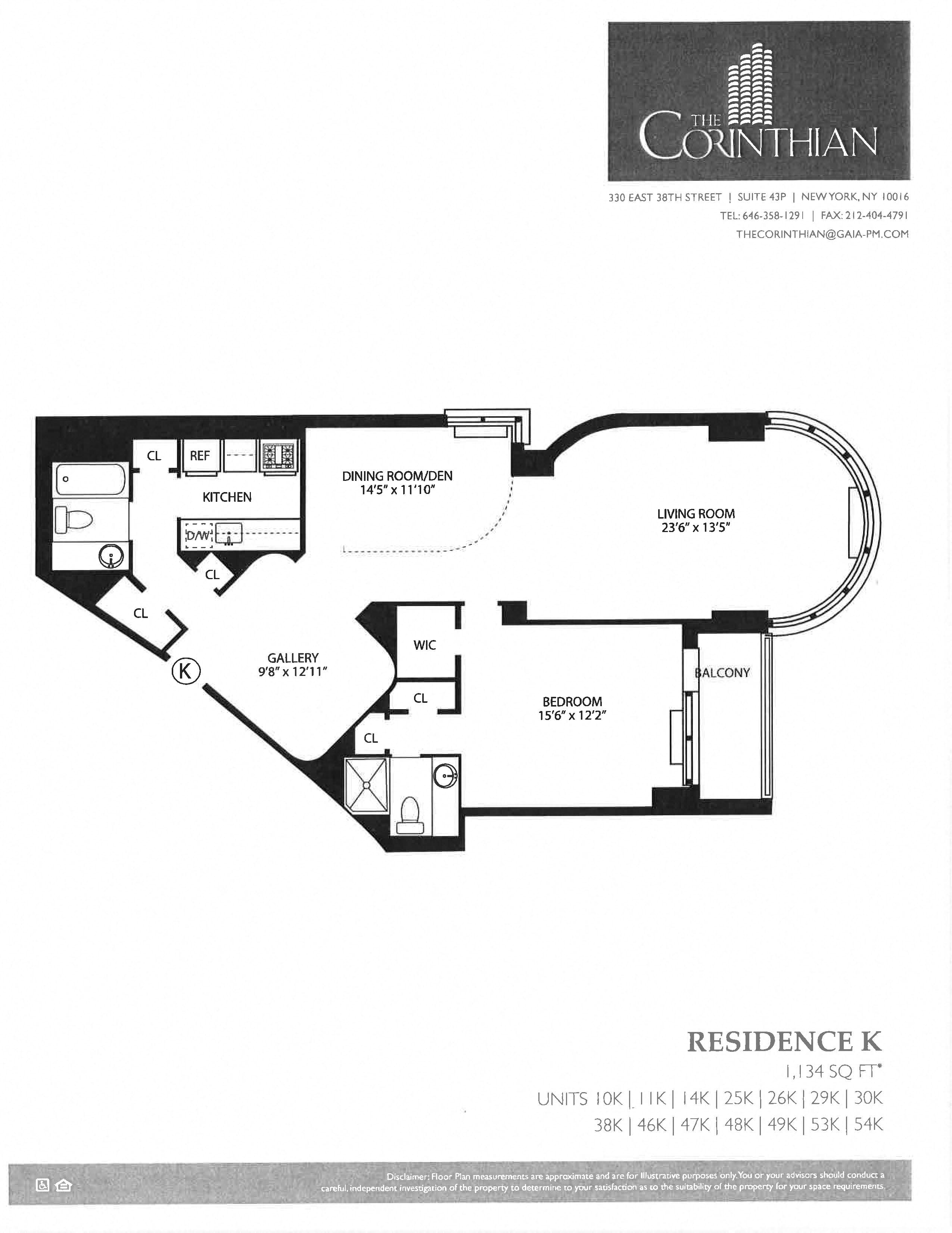 Floor plan for 2 beds, 2 baths, 1134 sqft